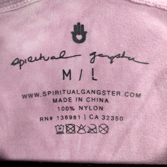 Spiritual Gangster DREAM Active Flow Tank Top in Seashell Tie Dye Sz. M/L - Picture 6 of 10